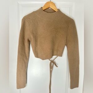 Isalis Tan Mock Neck